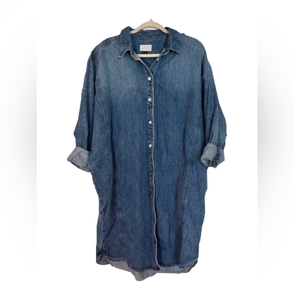 Universal Standard Blue Denim Midi Dress
